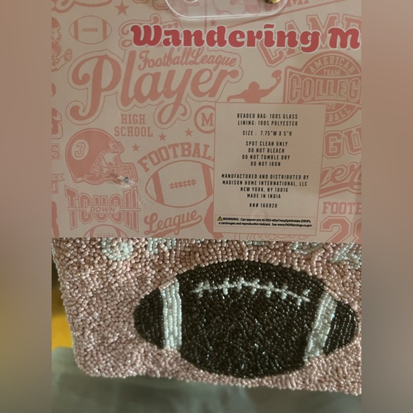 🏈NWT Football Season Beaded Purse! - Picture 3 of 5